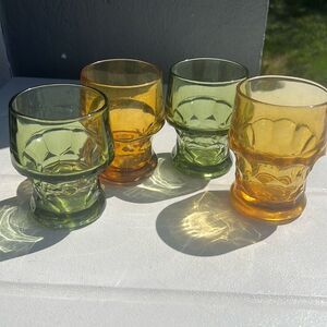 Vintage Georgian Glasses, 6 oz size Tumblers, Set of 4 🌸